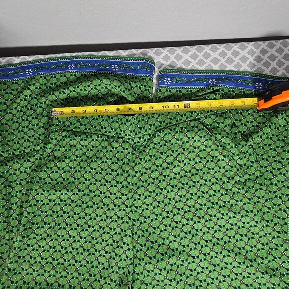 Max Studio Womens Green and Blue Elastic Waist Palazzo Pants Size Large - Picture 16 of 16